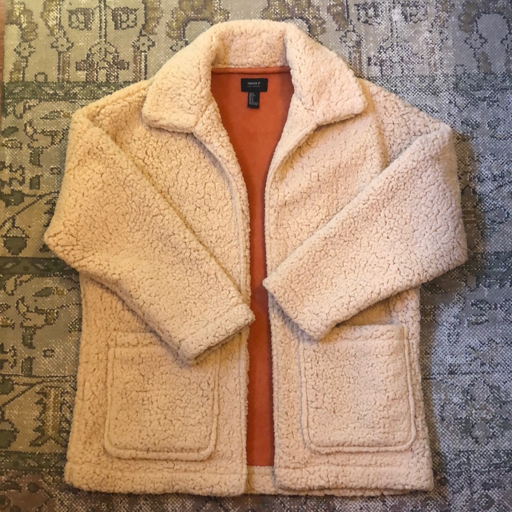 Tan Sherpa Coat Forever 21